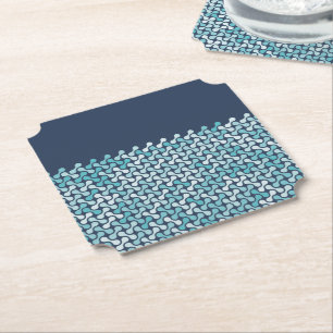 Porta-copo De Papel padrão de metabola azul