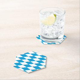 Porta-copo De Papel Padrão de Sinalizador de Diamante da Baviera Azul 