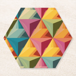 Porta-copo De Papel Padrão de Triângulo Geométrico Ousado