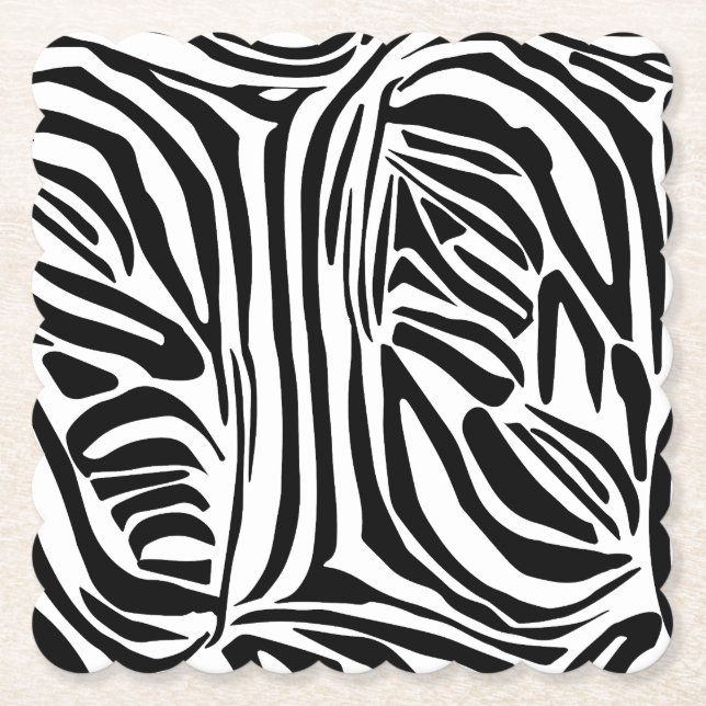 Porta-copo De Papel Padrão de zebra (Frente)