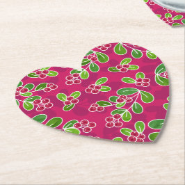 Porta-copo De Papel Padrão Festivo De Folhagem De Morango, Fuchsia