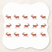 Padrão Festivo de Veado Marrom Caminhando 