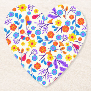 Porta-copo De Papel Padrão Floral Exótico Colorido-23146