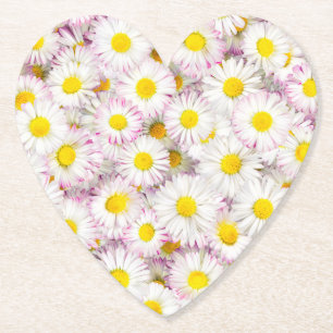 Porta-copo De Papel Padrão Rosa Púrpura da Flor da Margarina