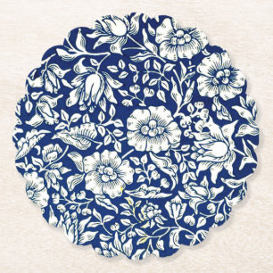 Porta-copo De Papel padrão vintage Malva Azul