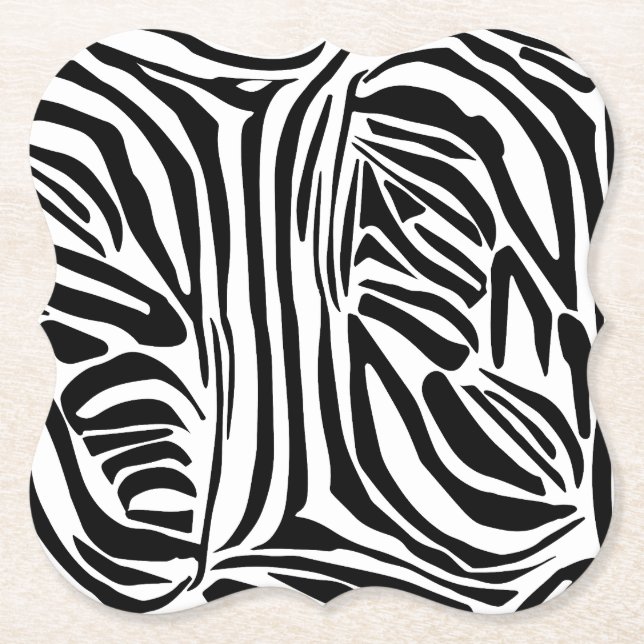 Porta-copo De Papel Padrão zebra (Frente)
