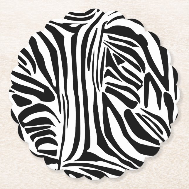 Porta-copo De Papel Padrão zebra (Frente)