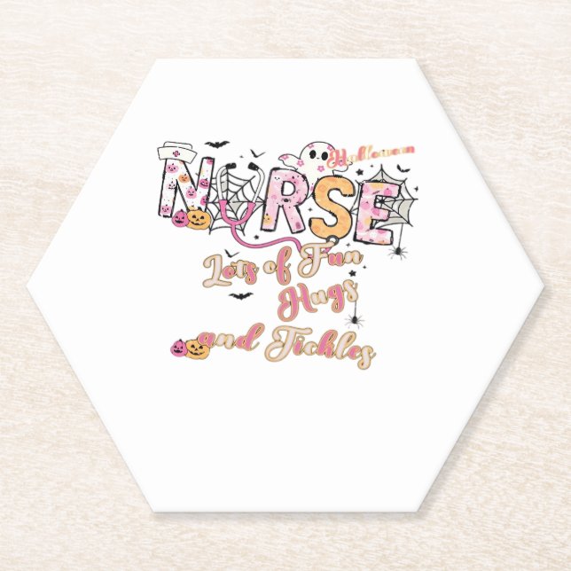 Porta-copo De Papel Paediactric Nurse Fun Halloween Design Essential T (Frente)