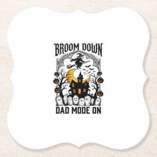 Porta-copo De Papel Pai Bruxa Halloween Vassoura Quebrou Gráfico Vinta