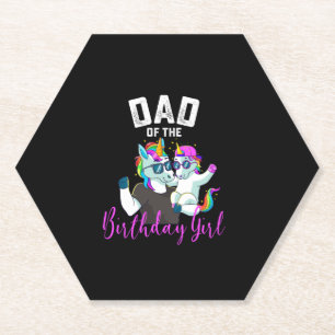 Porta-copo De Papel Pai da Garota de Aniversário Unicórnio Aniversário