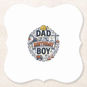 Porta-copo De Papel Pai de Construção da Camisa do Menino do Aniversár