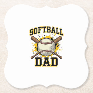 Porta-copo De Papel Pai de Softbol Projeto Vintage Varsity Bats Cruzad