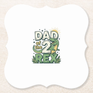 Porta-copo De Papel Pai do 2 Rex Camisa do Pai do Dinossauro Design_1