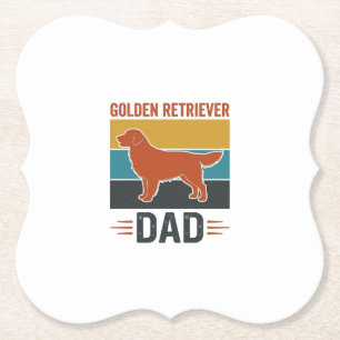 Porta-copo De Papel Pai do Golden Retriever Designio Vetorial de Amant
