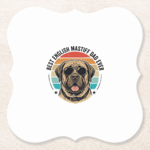 Porta-copo De Papel Pai Mastiff Inglês Desenho Vetorial Vintage Pôr do