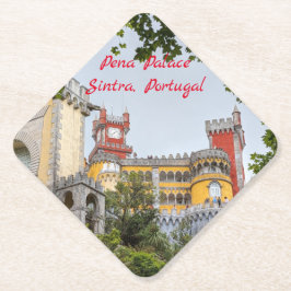Porta-copo De Papel Palácio Pena em Sintra, porta copos de Portugal
