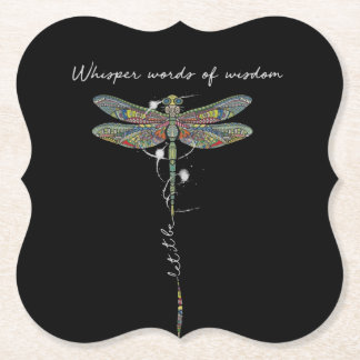 Porta-copo De Papel Palavras Sussuras De Dragonfly De Brocade Sabedori