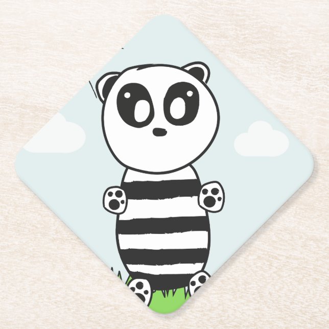 Porta-copo De Papel Panda Kids (Frente)