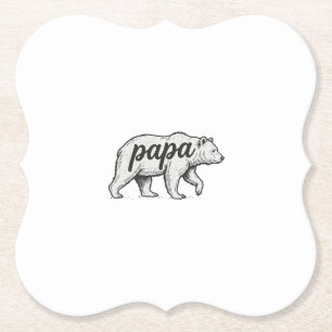 Porta-copo De Papel Papa Urso Desenho Vetorial de Gravura Vintage_1