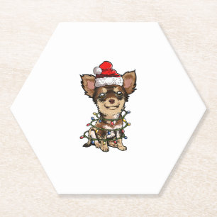 Porta-copo De Papel Papais noeis bonitos de Chihuahua Árvore de Natal