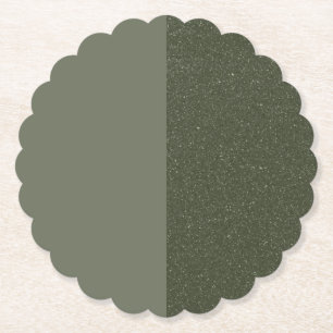 Porta-copo De Papel Papel Coaster Moderno Verde Musgo Split – Personal