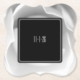 Porta-copo De Papel Papel Rosa Branca | Design Floral Moderno Elegante