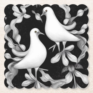 Porta-copo De Papel Par de pombos