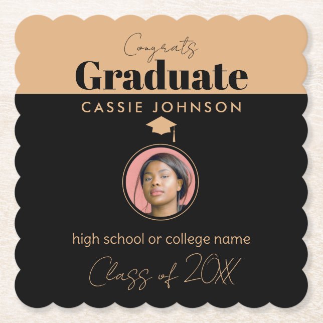 Porta-copo De Papel Parabéns Classe de Formando de 2023 (Frente)