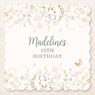 Porta-copo De Papel Parceiro Floral Whimsic Aniversário
