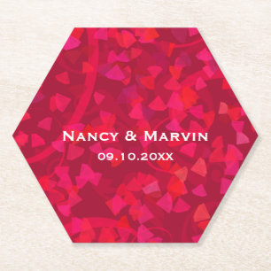 Porta-copo De Papel Partido Personalizado Ruby 40º Aniversário de Casa