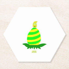 Porta-copo De Papel Páscoa anuncia Porta copos de papel hexágono