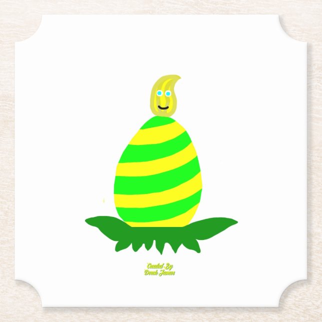 Porta-copo De Papel Páscoa deseja Porta copos de papel de tíquete (Frente)