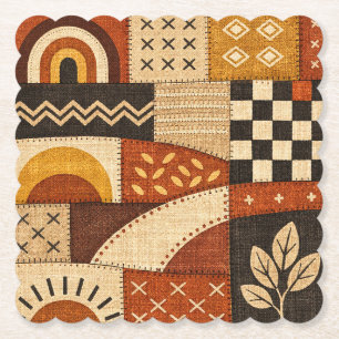 Porta-copo De Papel Patchwork Moderno Aconchegante