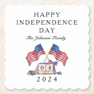 Porta-copo De Papel Patriótica EUA Bandeira 4 De Julho