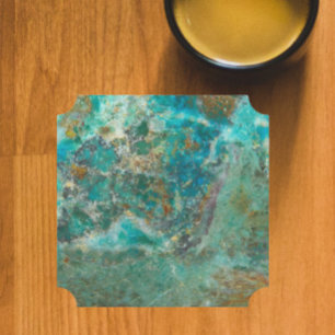 Porta-copo De Papel Pedra Mineral Crisocola Azul