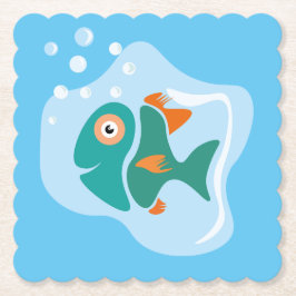 Porta-copo De Papel Peixe Na moda engraçado