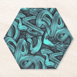 Porta-copo De Papel pensamento profundo - preto e azul turquesa :