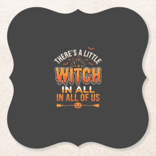 Porta-copo De Papel Pequena Bruxa Tipografia de Halloween Witch Typogr