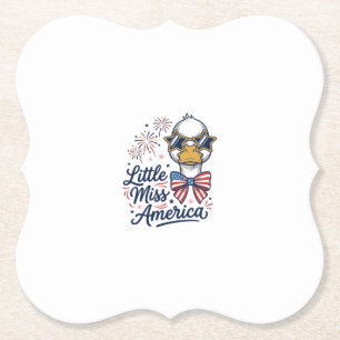 Porta-copo De Papel Pequena Senhorita América Camisa Vintage Pato Patr