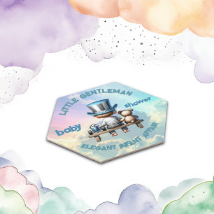 Porta-copo De Papel Pequeno Chá de fraldas Cavalheiro  