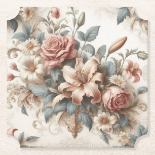 Porta-copo De Papel Perfeição Floral Antiquada Clara