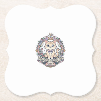 Porta-copo De Papel Perfume Beleza Gato Gato Fofo Design de Camiseta -