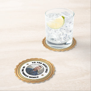 Porta-copo De Papel Personalizar Foto Personalizada do Pai do Melhor P