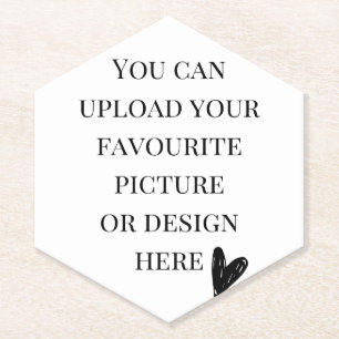 Porta-copo De Papel Personalizar Hexágono Apontado no Topo