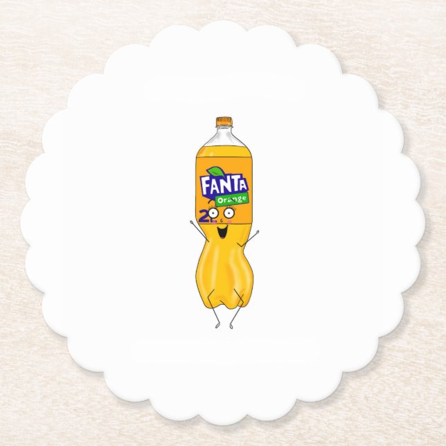 Porta-copo De Papel Personalize fantástico, refrigerante laranja (Frente)