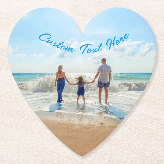 Porta-copo De Papel Personalize sua Porta copos de Papel Fotográfico f (Frente)