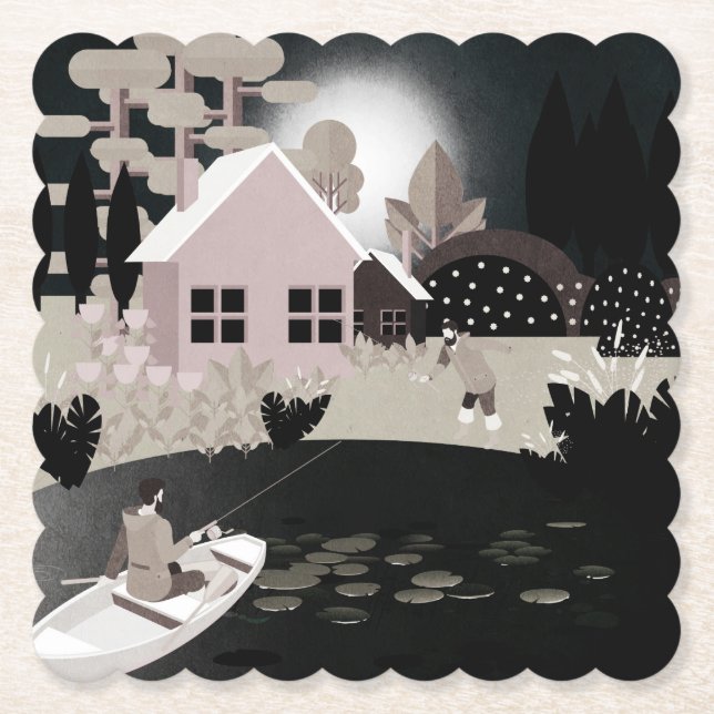 Porta-copo De Papel Pescadores (Frente)