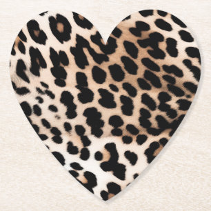 Porta-copo De Papel Pêssego Preto Creme Leopardo Natal