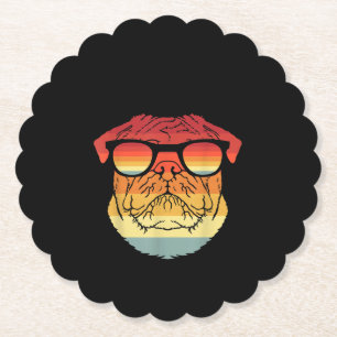 Porta-copo De Papel Pet Dogs Do Proprietário Do Pug Da Retro Vintage