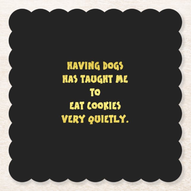 Porta-copo De Papel Piadas de Cachorros e Biscoitos Engraçados (Frente)